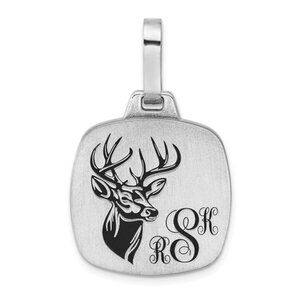Custom Personalized Sterling Silver Monogram Pendant choose Image